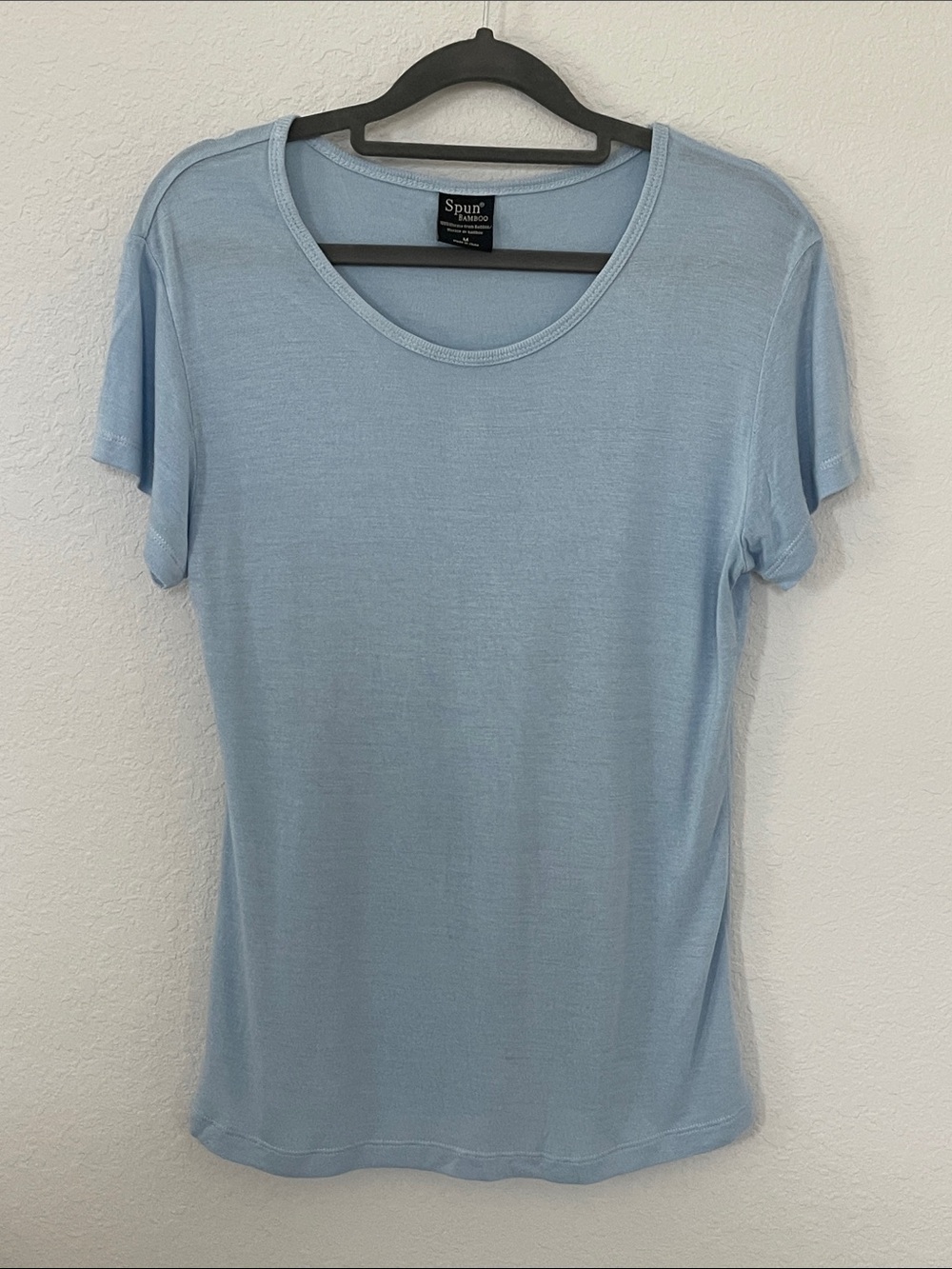 Spun Bamboo Women’s Medium Blue 100% Bamboo Soft Short Sleeve Tee